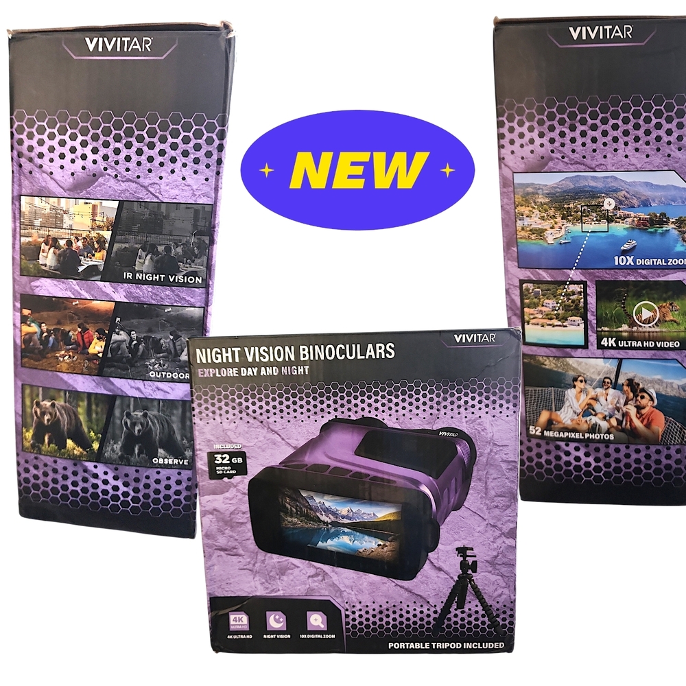 Vivitar Night Vision Binoculars 4KUltra HD Video/52 Megapixal/32gb Micro SD Card